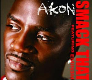 Akon ft. eminem smack that by The cover art can be obtained from the record label..  Licensed under Fair use of copyrighted material in the  context of Smack  That">Fair use via Wikipedia.